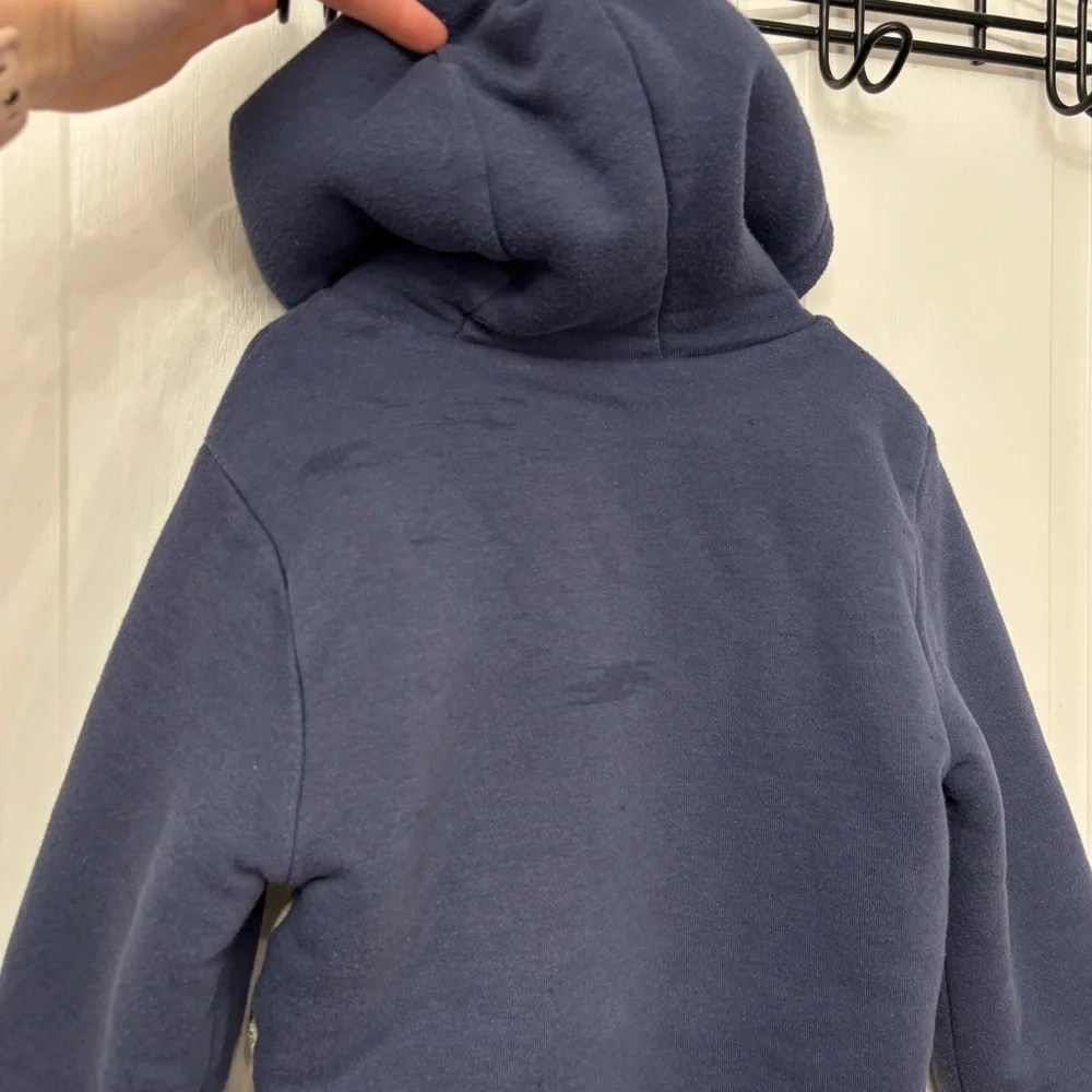 Navy & Cream Marvel Sherpa-Lined Zip Hoodie | Kids 4T